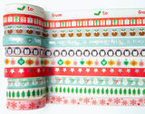 narrow 10m christmas festive washi tapes tape slim skinny cute kawaii stationery uk