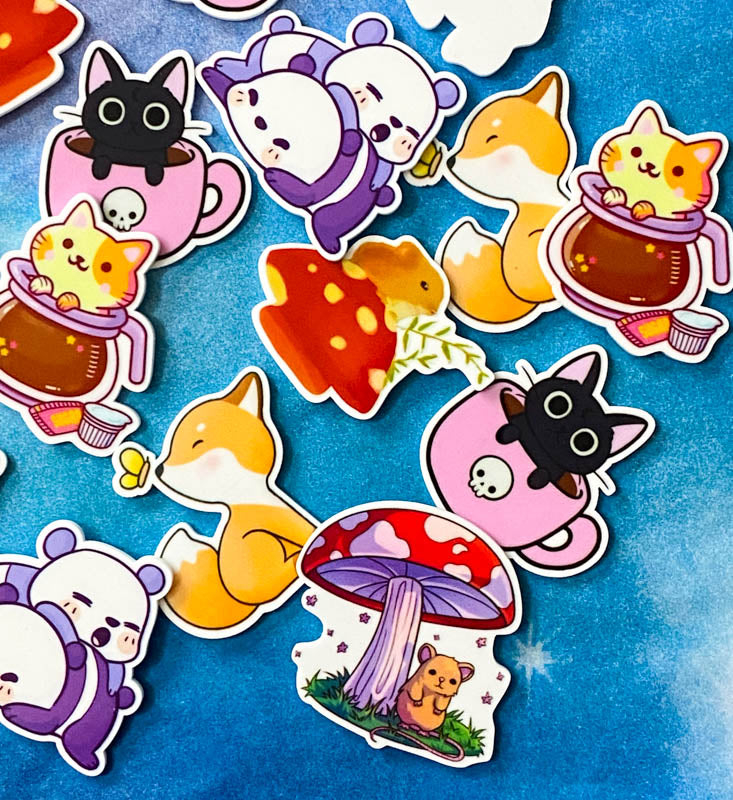 kawaii cute animal acrylic planar planars flatback fb fbs flat back large cat black skull cup coffee fox foxes mushroom mushrooms harvest mouse mice toadstool panda pandas lilac purple red brown pink uk craft supplies