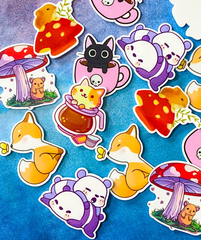 kawaii cute animal acrylic planar planars flatback fb fbs flat back large cat black skull cup coffee fox foxes mushroom mushrooms harvest mouse mice toadstool panda pandas lilac purple red brown pink uk craft supplies