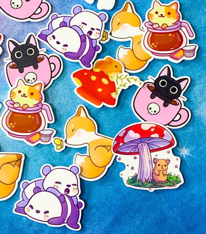 kawaii cute animal acrylic planar planars flatback fb fbs flat back large cat black skull cup coffee fox foxes mushroom mushrooms harvest mouse mice toadstool panda pandas lilac purple red brown pink uk craft supplies