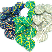 Large AB Shimmer Leaf FBs PAIR- 3 Colours