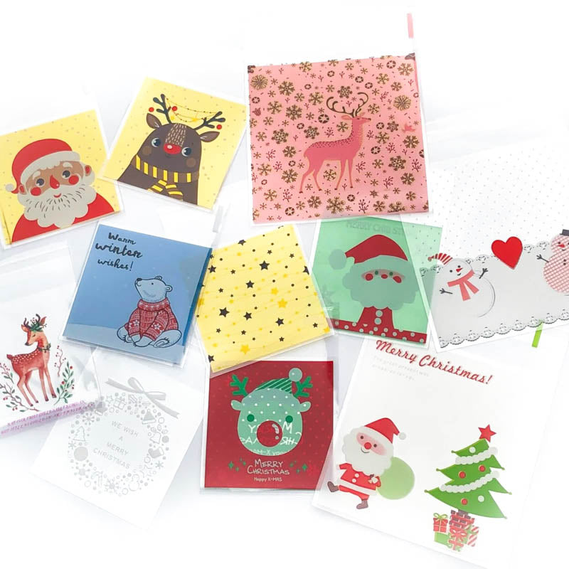 Cellophane Bags Sets of 10- Christmas