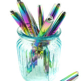 rainbow metal metallic ballpoint pen pens black blue red ink uk cute kawaii stationery supplies planner addict