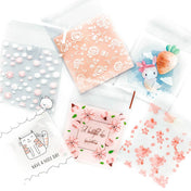Spring/Pink Cellophane Bags Sets of 10-  6 Options