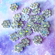 mini small flower rhinestone applique felt patch patches uk cute kawaii craft supplies sparkly rhinestones little appliques