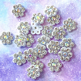 mini small flower rhinestone applique felt patch patches uk cute kawaii craft supplies sparkly rhinestones little appliques