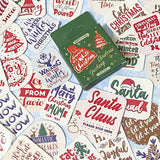 christmas sentiment sentiments sticker stickers flakes flakes box mini 45 glossy uk stationery planner supplies white words 