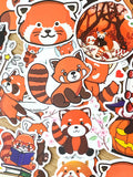 cute kawaii red panda sticker stickers laptop large uk stationery gift gifts orange funny fun set sets pandas