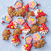 resin kawaii cute gingerbread festive christmas charm charms chunky big house cottage man lady men gnome gnomes pretty fun craft supplies uk