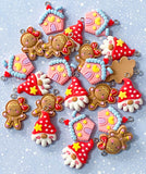 resin kawaii cute gingerbread festive christmas charm charms chunky big house cottage man lady men gnome gnomes pretty fun craft supplies uk