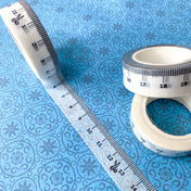 tape measure centimetres sewing washi tape tapes 10m roll rolls uk cute kawaii stationery store shop white black monochrome pretty planner supplies measuring