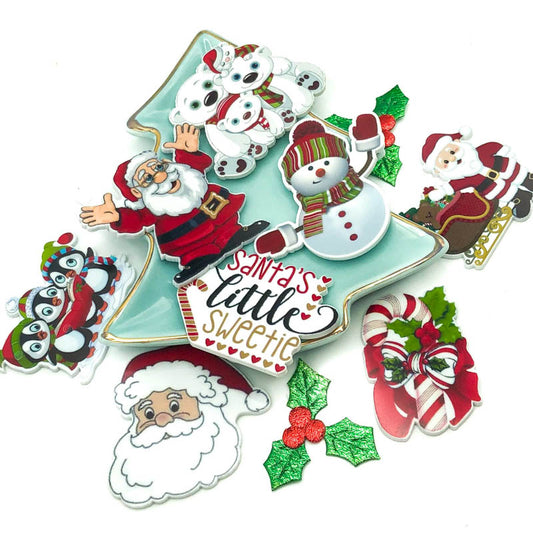 Christmas Acrylic Flat Back -8 Designs