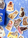DRESSING UP CATS Sticker Flakes Mini Box of 46/Set 23