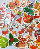 christmas festive holo holographic laptop large decorative sticker stickers uk cute kawaii stationery gift gifts big funny kids laser