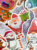 christmas festive holo holographic laptop large decorative sticker stickers uk cute kawaii stationery gift gifts big funny kids laser