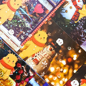 glow in the dark luminous postcard postcards cards festive christmas deer reindeer cute kawaii stationery uk pretty