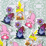 easter spring flower flowers floral gnome gnomes gonk gonks cute kawaii flatback fb flat back embellishment planar uk craft supplies daisy bunny rabbit pink purple yellow