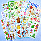 HALF PRICE Child's Christmas Sticker Sheet- 32 Designs