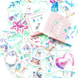 Subtle Pinks & Blues Christmas Sticker Flakes Box 46
