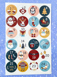 advent calendar round number sticker stickers sheets numbers 1 to 24 big 45mm glossy uk stationery cute kawaii calendars