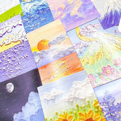 art postcard post card cards textured water colour oil painting uk cute kawaii stationery floral mountain ocean flowers sun moon sky landscape