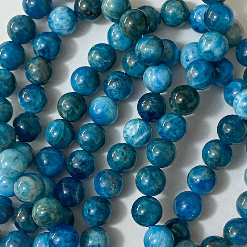 natural gemstone gem apatite bead beads grade A uk cute kawaii craft supplies jewellery making store shop blue green turquoise colour 8mm diameter stones