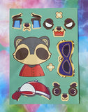 build an animal cute kawaii sticker sheet stickers for kids children raccoon puppy dog kitten cat koala reindeer deer fun colourful uk stationery gifts gift for stocking fillers