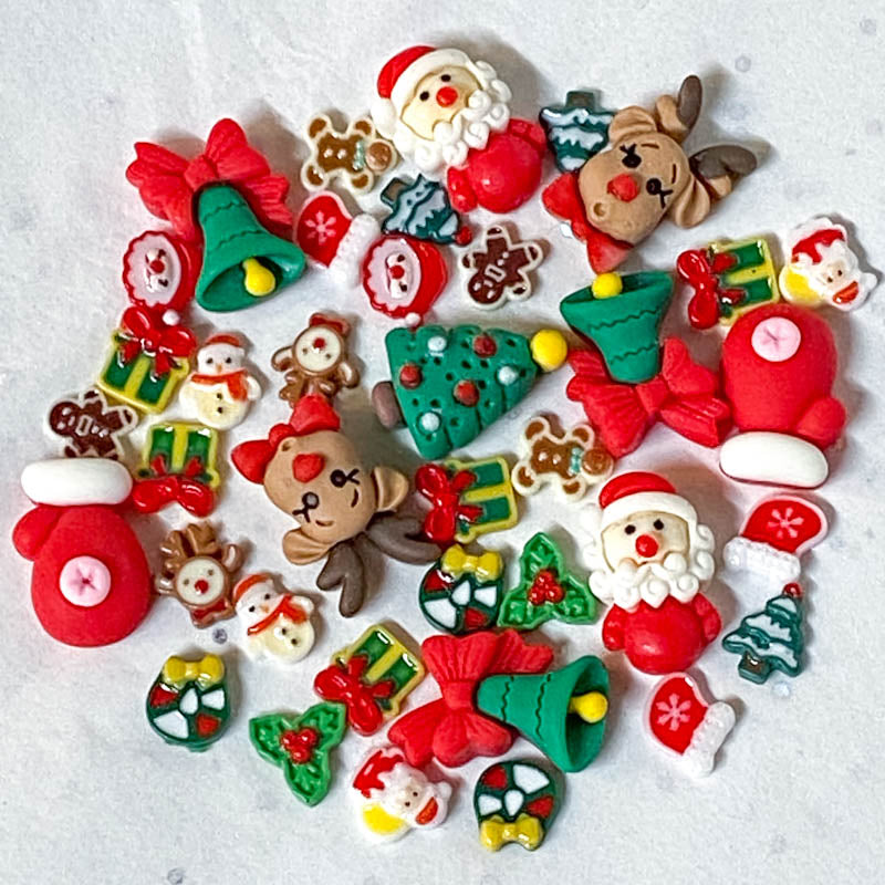 resin acrylic bundle bundles small flatback flat back fb fbs embellishment uk cute kawaii craft supplies bargain set pastel animal pink animals pretty butterfly dog cat duck cabochon rabbit crab frog christmas festive