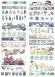 Pack of 2 Washi Sheets -Kawaii Grey