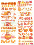 Pack of 2 Washi Sheets -Kawaii Orange