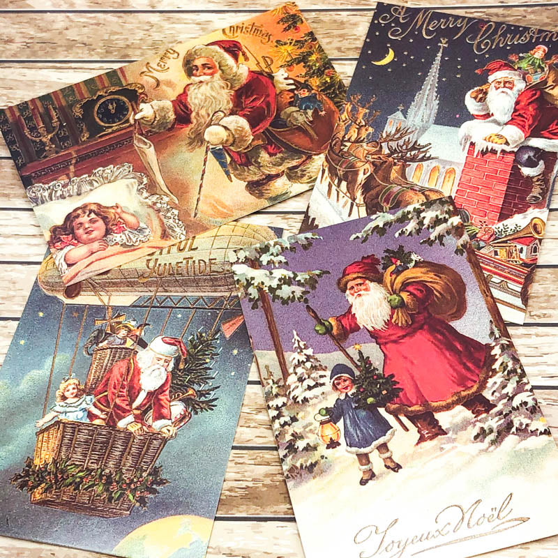 Sale!! Vintage Style Christmas Postcard/s- Victorian Nostalgia