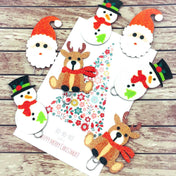 glitter glittery paper clip clips planner accessories uk cute kawaii gift gifts stocking filler fillers festive santa snowman rudolph reindeer felt glitter