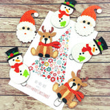 HALF PRICE Glittery Christmas Planner Clip- Snowman Rudolph or Santa #P39