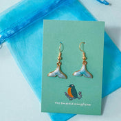 green blue turquoise aqua mint gold plated gold handmade hand made earring earrings uk cute kawaii gift gifts dangly drop mermaid mermaid's tail tail whale mermaids golden pretty unique stocking filler