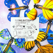 fun flying flier butterfly butterflies toy toys stocking filler fillers uk cute kawaii gift gifts present kids kid children colourful blue purple lilac yellow pink orange black green patterned 