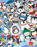 penguin penguins laptop lap top sticker stickers matte vinyl waterproof stationery big large satin finish cute kawaii penguins christmas gift gifts stationery bundle set stocking filler fillers uk