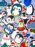 penguin penguins laptop lap top sticker stickers matte vinyl waterproof stationery big large satin finish cute kawaii penguins christmas gift gifts stationery bundle set stocking filler fillers uk