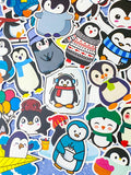 penguin penguins laptop lap top sticker stickers matte vinyl waterproof stationery big large satin finish cute kawaii penguins christmas gift gifts stationery bundle set stocking filler fillers uk