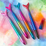 mermaid mermaids scale scales tail tails metallic rainbow ombre black fineline fine line lines pen pens uk cute kawaii stationery planner addict gift gifts