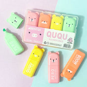 cute kawaii bear bears funny pretty pastel highlighter highlighters set pack of 4 yellow mint green pink orange uk gift gifts stocking fillers 