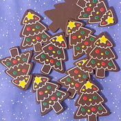 large gingerbread tree trees christmas festive big pendant acrylic charm charms uk cute kawaii craft supplies brown cookie resin