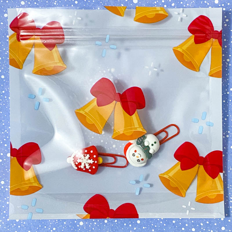 large big plastic re-sealable resealable re sealing sealsble bag slide top cello cellophane festive big large tree trees bell bells santa santas claus stocking stockings white cute kawaii gift gifts stationery packaging supplies uk