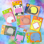 mini small little memo sticky notes note memos pad pads stationery cute kawaii stocking filler fillers small little turtle pig rabbit frog cat elephant duck chick uk gift gifts