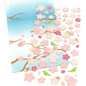 Cherry Blossom Stickers on Clear Plastic- Pack C