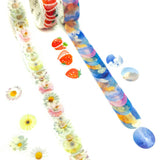 HALF PRICE Roll of 100 Washi Stickers -3 Choices