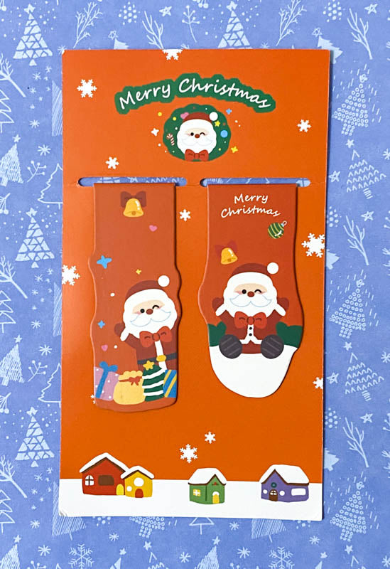 merry christmas festive bookmark book mark marks bookmarks dup pack set festive christmas fun pretty cute kawaii stocking filler fillers gifts uk gift present santa snowman snowmen bunny rabbit gingerbread man men two magnetic double sided