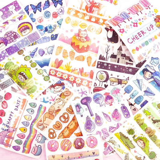 maxi big large washi strip strips sticker stickers bundle taster sample bundles small bargain tester uk cute kawaii stationery