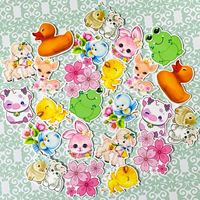 spring springtime easter cute kawaii animal flower flatback flat back planar planars large acrylic fbs uk crafts craft supplies lamb sheep cat kitten bunny rabbit bunnies rabbits blue bird birds chick duck ducks deer baby flowers cherry blossom cow lilac pink yellow green frog cows