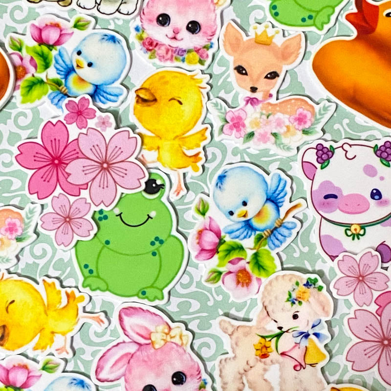 spring springtime easter cute kawaii animal flower flatback flat back planar planars large acrylic fbs uk crafts craft supplies lamb sheep cat kitten bunny rabbit bunnies rabbits blue bird birds chick duck ducks deer baby flowers cherry blossom cow lilac pink yellow green frog cows