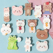 spring pastel colours colour pretty kawaii cute acrylic brooch brooches pin pins badge badges bargain gift gifts bunny rabbit easter frog bear bears frogs uk gift present easter springtime
